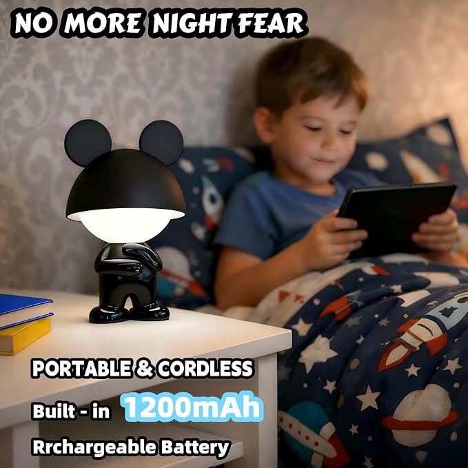 Night Lights for Kids,Rechargeable Table Light,Touch Bedside Lamps,Cordless Dimmable Warm White Light,Baby Nursery,Breastfeeding,Sleep Aid,Cute Decor Gifts for Newborns Toddlers Boys Girls