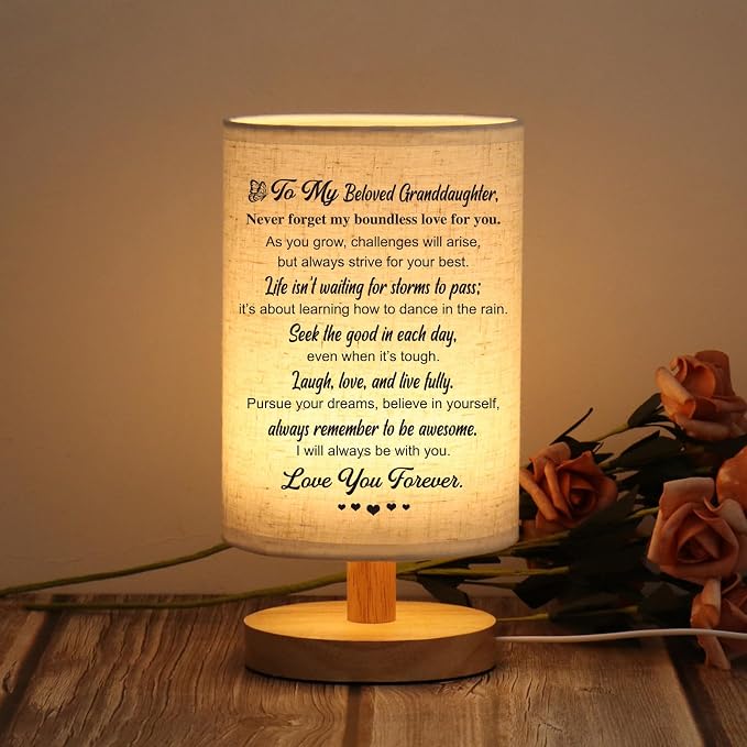 WSYEAR Granddaughter Gifts from Grandma, Birthday Mothers Day Graduation Gifts for Granddaughter Night Light,to My Girls Kids Present from Grandma