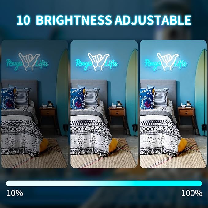 Pogue Life Neon Sign Out Banks Neon Lights for Bedroom Dimmable US Teen Tv Show Neon Lights Pogue Led Wall Decor for Kids Teen Adults Gifts