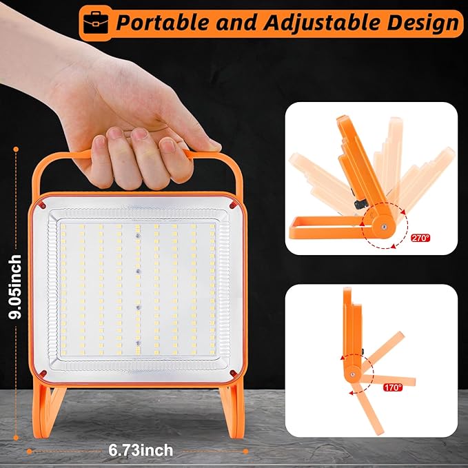 No Burn Risk 50W LED Work Light 2-Pack,8,000LM 5000K Daylight