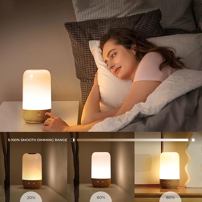 Tikkitouch Long Distance Lamps Set of 2, Long Distance Gift for Couples, Mom, Family & Friends, WiFi and Bluetooth Setup, Share a Touch Across Any Distance
