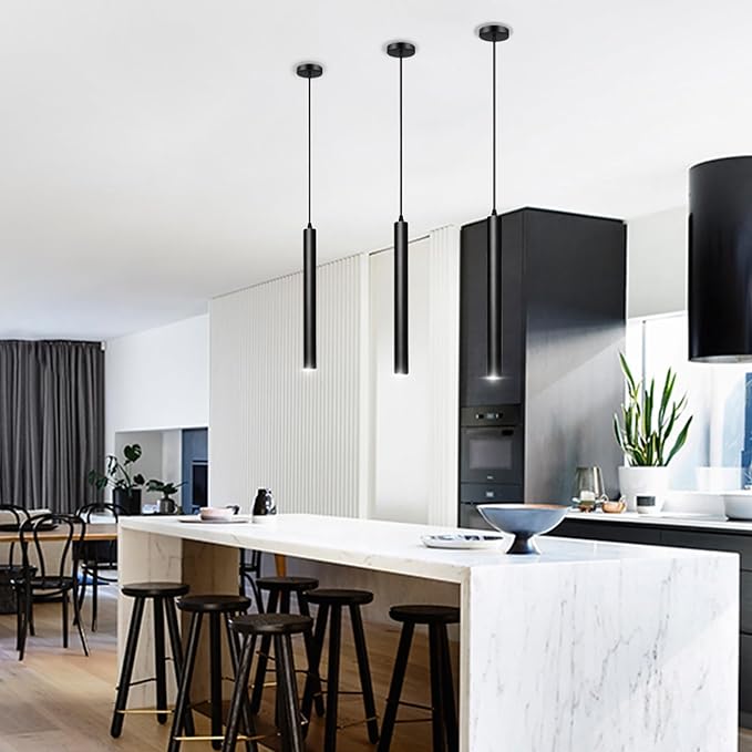 Modern Pendant Lights 4000K LED Dimmable Pendant Light Fixtures Pendant Lighting for Kitchen Island,Bar,Bedroom, 15.7inch, 10W, ETL, 1Pack