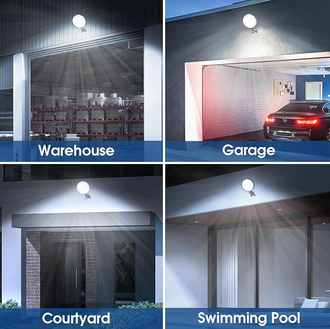 LED Barn Light, 150W 20000LM Dusk to Dawn Outdoor Security Light, 150° Adjustable Angle with Photocell Sensor, 6500K Daylight, IP66 Waterproof, for Parking Lot, Yard, Garage, Farmhouse