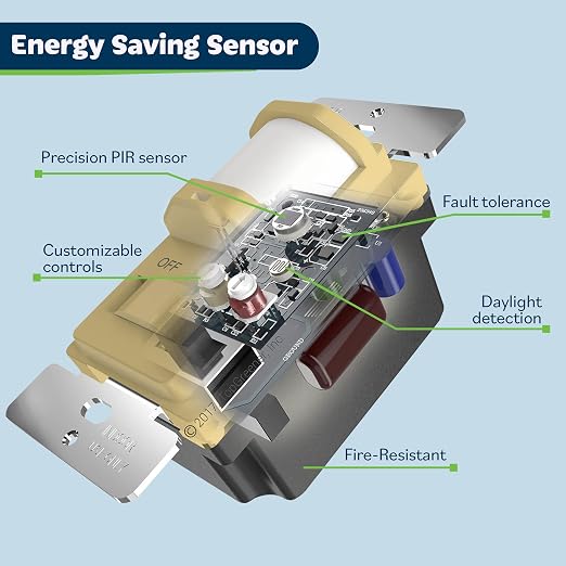TOPGREENER in Wall PIR Motion Sensor Light Switch, Need Neutral Wire, Gold | Occupancy Sensor Switch, On/Off Override, Single Pole, 4A/500W, Motion-Activated Switch, Wall Plate Included,UL-listed,2 Pack
