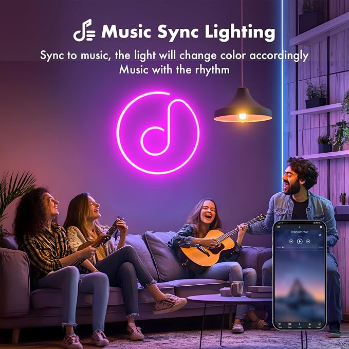 SILFU Neon Rope Lights, 40FT RGB LED Strip Lights | Waterproof IP67 LED Lights for Bedroom, DIY Design, Music Sync, 44Key Remote Control, Multiple Modes for Bedroom,Decoration