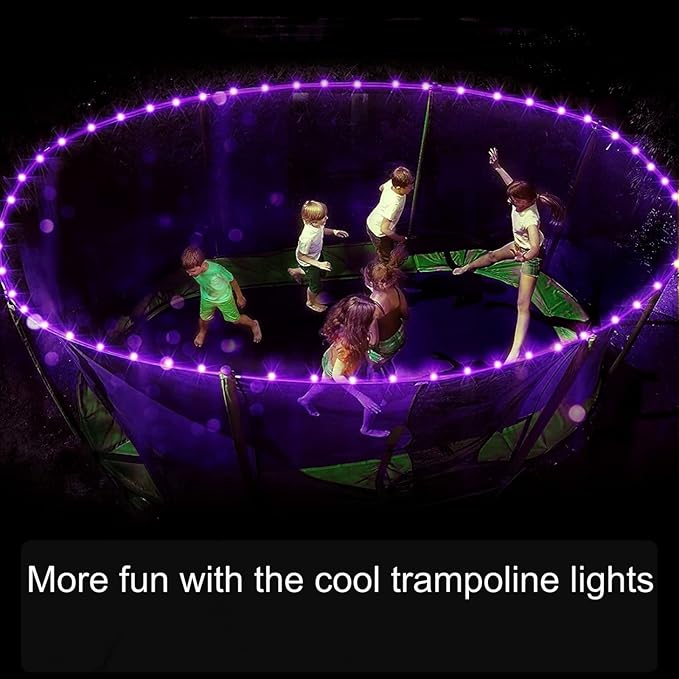 QITONG 2 Pack Purple Solar Rope Lights, Each 33ft 100 LED String Lights Outdoor, 8 Modes Fairy Lights in Clear Thin Tube