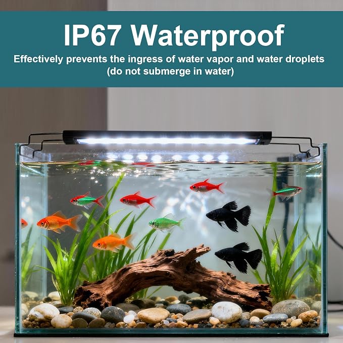 Uncle Yang LED Aquarium Light for 18 to 24 Inch Aquarium LED Light 11W | Auto On Off with Timer Adjustable Brightness Memory Function with Extendable Bracket for Planted Tank