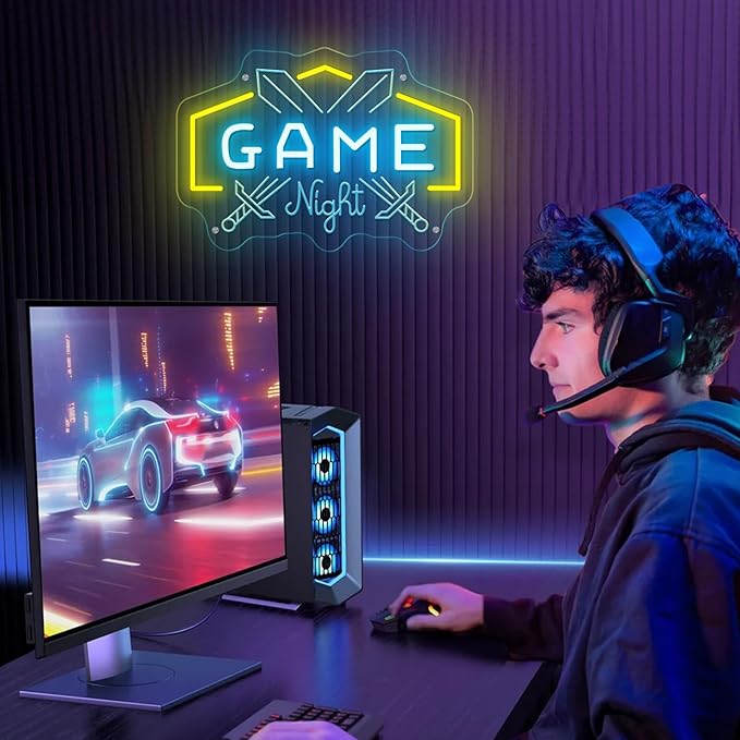Game Neon Sign for Game Room Gamer Neon Sign for Wall Decor Gaming LED Neon Light for Bedroom Man Cave Ideal Birthday Christmas Gifts for Boys