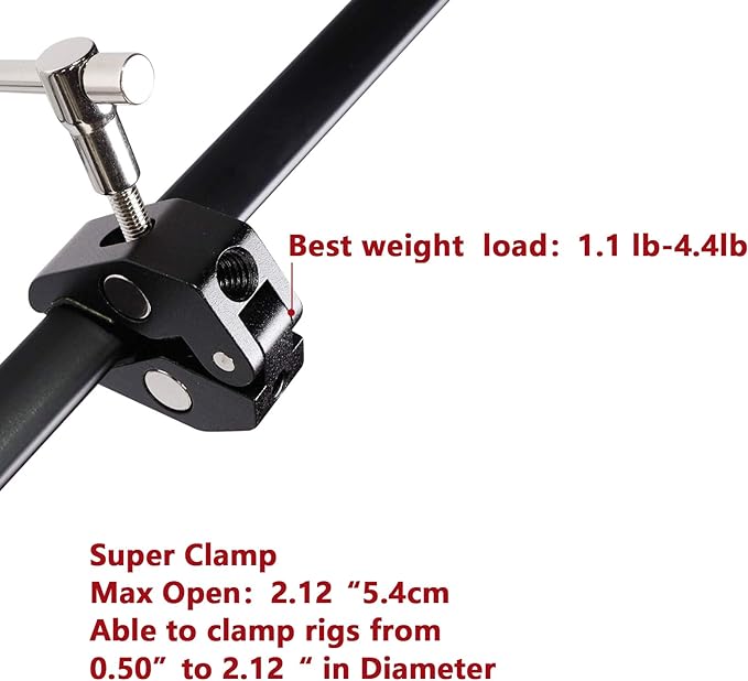 4Pack Super Clamp with 1/4 and 3/8 Thread for Photography,Camera Monitor, Plate Glass,LED Light, Umbrellas,Hooks, Shelves, Cross Bars,Photo Accessories