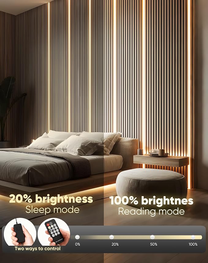LED Recessed Light Kit, Flexible & Cuttable 3000K Warm White Retrofit Kit LED Light,Dimmable Self-Adhesive Strip Lights for Wood Slat Walls, Accent & Acoustic Panels (7.87ft),24V,ETL Listed