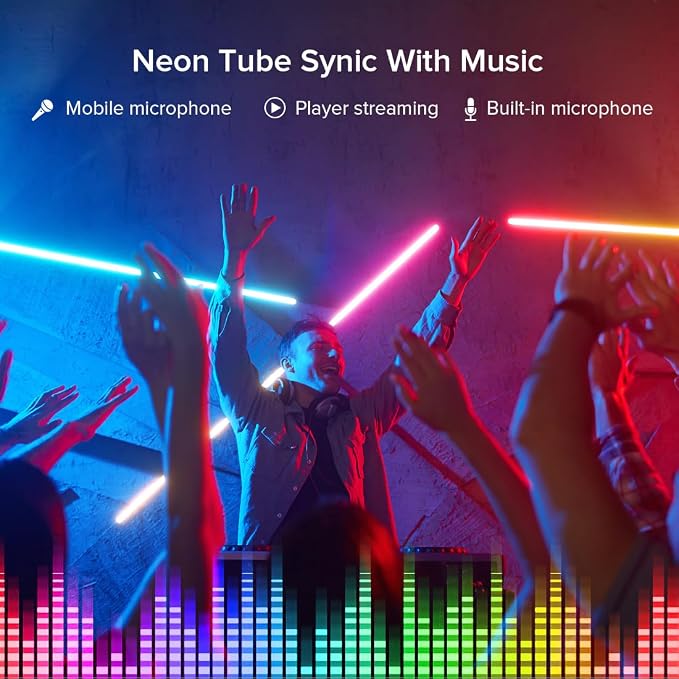 BTF-LIGHTING 9.8FT WS2811 WS2812B IC RGB DC5V 360 Degree Round Reticulate Chasing Color Neon LED Strip Kit Bluetooth Controller Flexible Silicone IP67 Waterproof Rope Light for Home Decor(No Adapter)