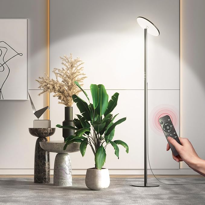 Grow Light for Indoor Plants 60W Full Spectrum LED, 85'' Adjustable Standing Plant Light, Tall Grow Light with Timer & 10-Level Dimmable, Ideal for Large Plants & Indoor Trees