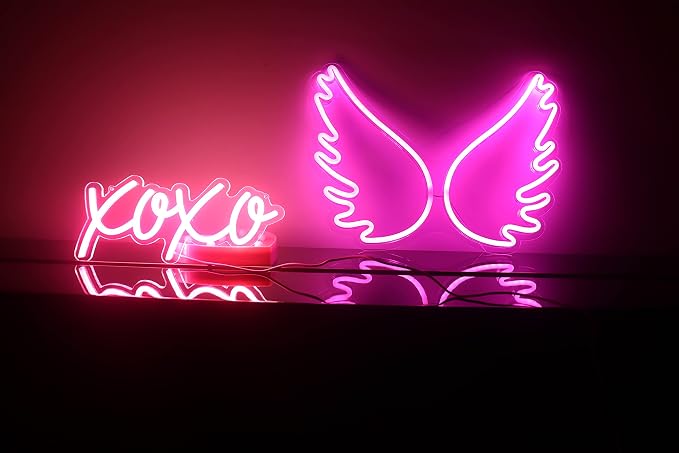 Ulalaza Neon Light Sign LED Night Lights USB Operated Decorative Marquee Sign Bar Pub Store Club Garage Home Party Decor (pink)