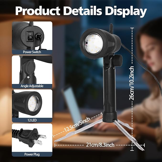 EMART Photography LED Continuous Light Lamp 5500K Portable Camera Photo Lighting for Table Top Studio - 2 Sets