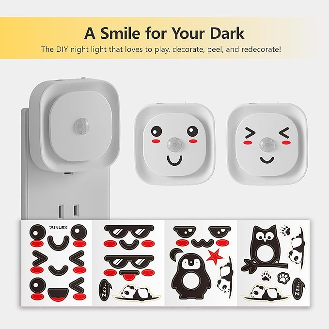 2 Pack Plug in Night Light with Motion Sensor & Dusk to Dawn Sensor, 3 Sensor Modes, Purple Night Lights Plug into Wall, Dimmable Calming Glow for Meditation, Relaxation, Bathroom, Bedroom