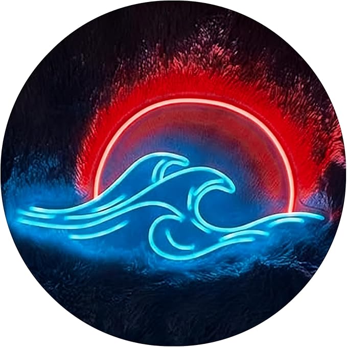 LED Decorative Lights USB Mountains Sunrise Sunset Led Neon Signs Home Decoration Wall Art Holiday Gift Brightness Adjustable 15.7''x15''