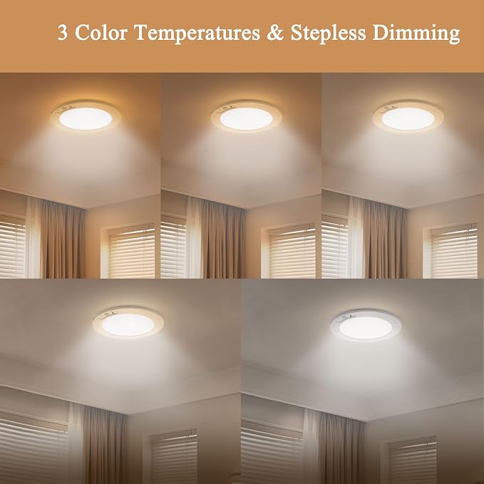 Rechargeable Motion Sensor Ceiling Light with Remote | Magnetic Wireless Ceiling Lights,8000mAh 7.5inch Battery Operated Light Indoor for Closet Shower Shed Loft Bathroom Garage