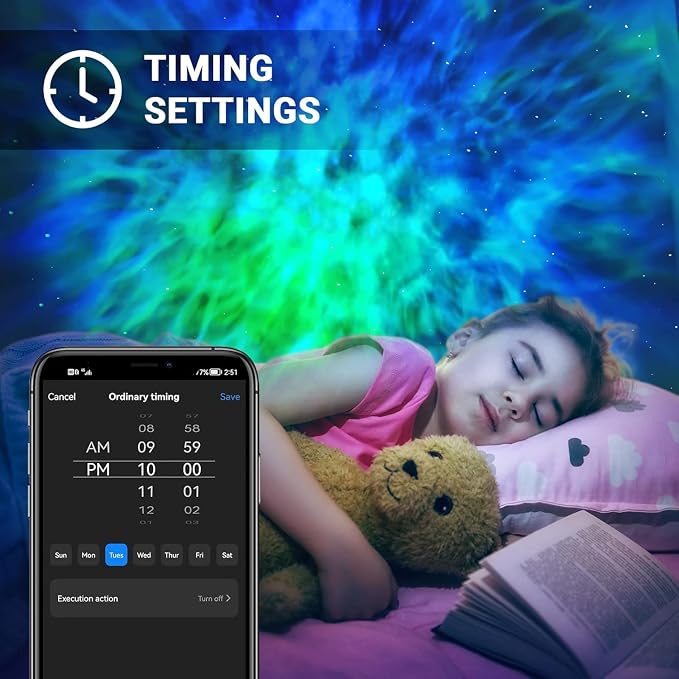 Galaxy Projector,Star Projector Galaxy Light,Northern Lights Projector,Aurora Starlight Projector,Rotatable Nebula Lamp,Smart APP&Voice Control,24H Timer,LED Night Light Projector for Adult Kids White