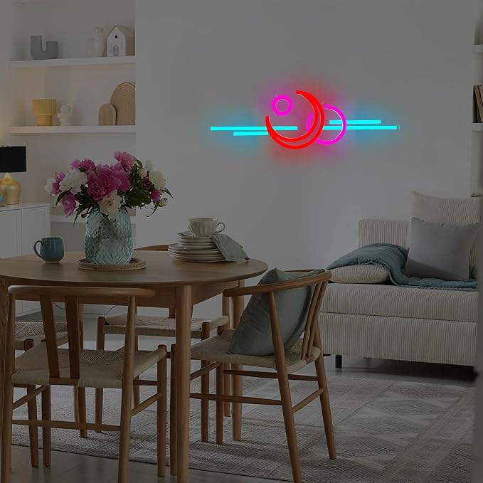 Moon Sun Neon Sign for Wall Decor Moon Phase Led Sign Dimmable Nature Inspired Neon Light Up Signs for Home Bedroom Dorm Wall Art Party Meditation Living Room Gift for Christmas