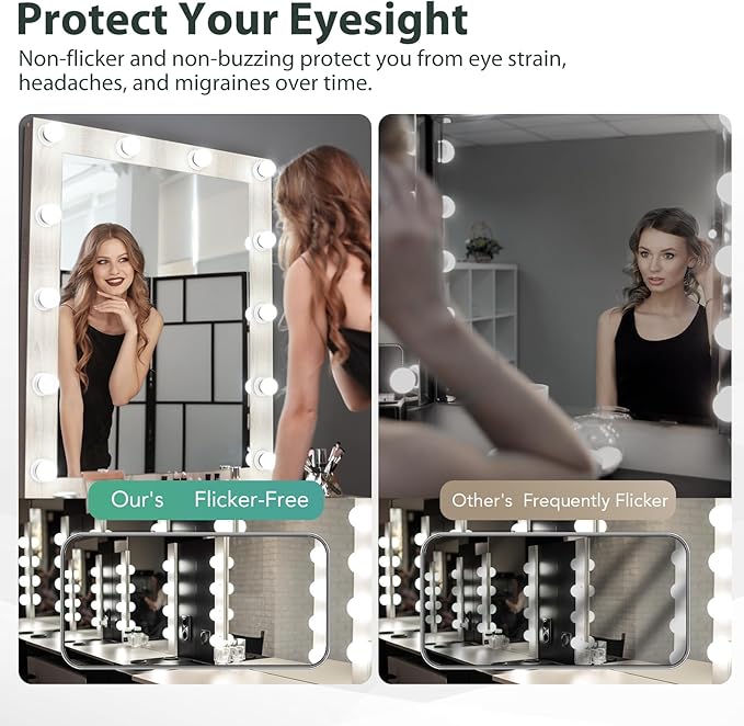 LED Vanity Light Bulbs, 60W Equivalent, Bathroom Light Bulbs 5000K Daylight White, 800 Lumens, G25 Globe Bulb for Makeup Mirror, Round Shape, 7W, 120V, Non-Dimmable, 6 Pack