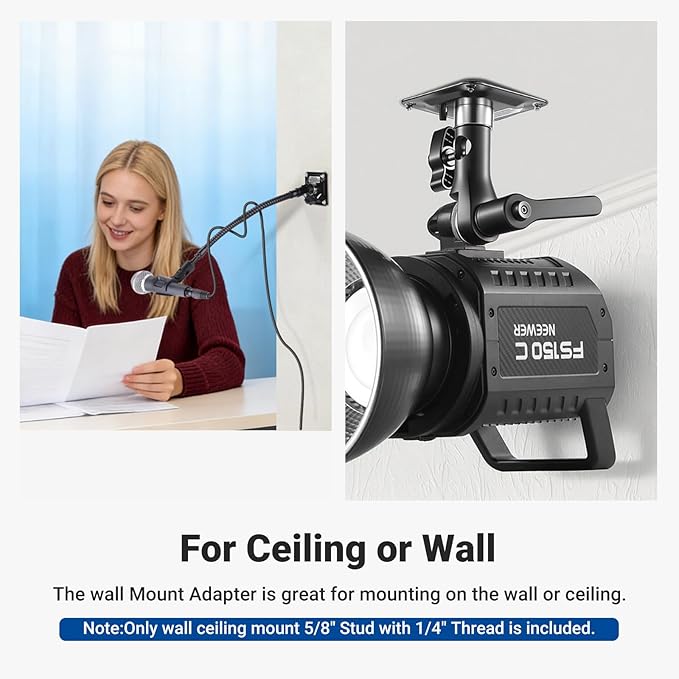 Neewer® Photography Photo Studio Video Wall Ceiling Mount 5/8" Stud with 1/4" Thread