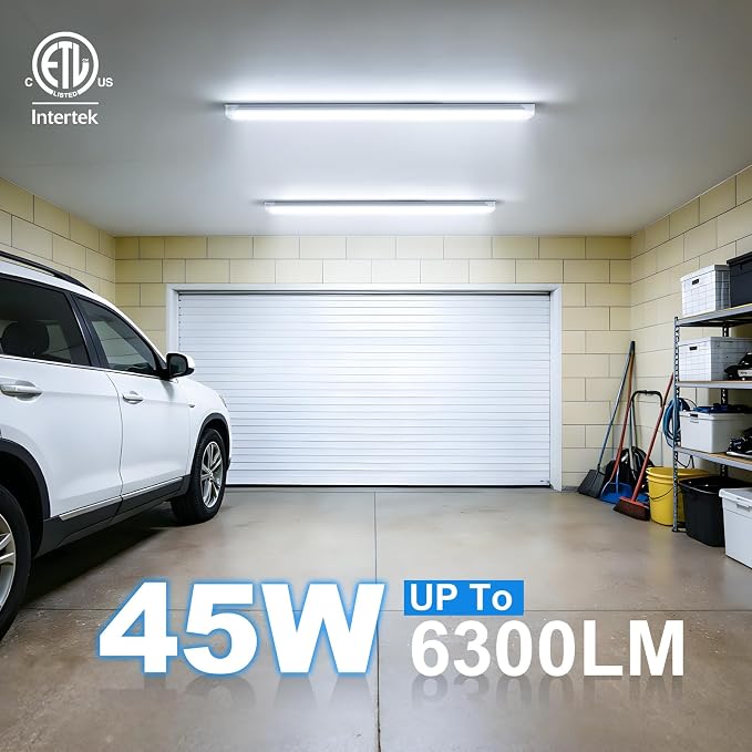 SHOPLED (25-Pack) 4FT LED Shop Light, 45W 6300LM 6000K V Shape | Linkable T8 LED Tube Lights Fixture, 4 Foot Shop Lights for Workshop, Garage, Warehouse, Basement, ETL Listed