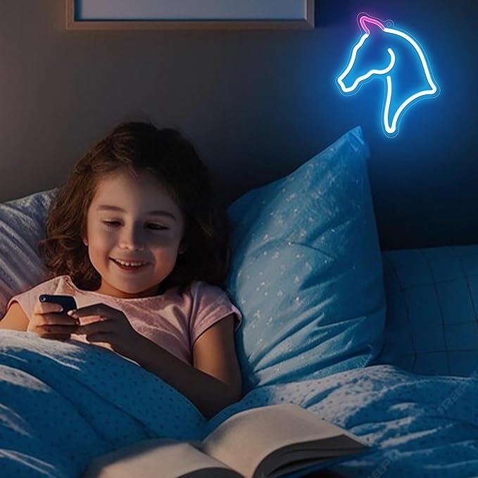 Horse Gifts for Girls,Anywin Horse Neon Sign for Wall Decor, Horse Head Led Neon Lights for Room Decor, Gifts for Birthday,Xmas, Holidays for Kids, Boys, Girls,Women Girlfriend,Wife,Daughter