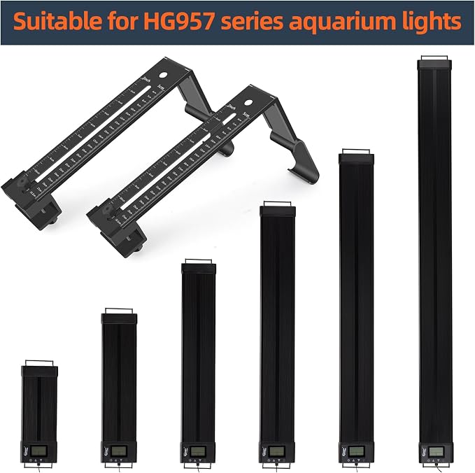 hygger Aquarium Light Clip Holder (for HG-957),1 Piece, Aquarium Fish Tank Light Riser/Holder/Bracket/Stand/Mount
