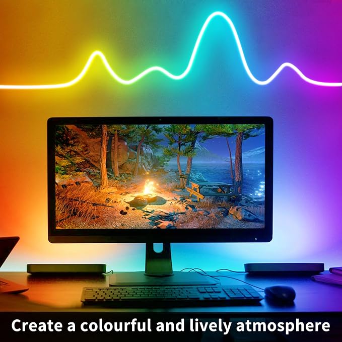 segrass LED neon Lights Strip 132FT,DC 24V RGB LED neon Light Strip APP Remote Controls Control Waterproof Flexible Neon LED Rope Lights for Bedroom,Playroom,Outdoors Decor（2 Rolls of 66ft）