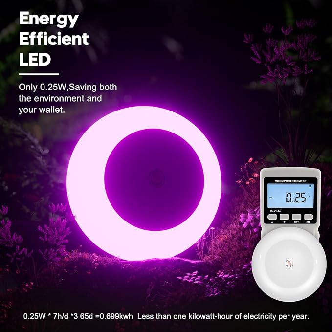 fesnne Night Light, Night Lights Plug into Wall, Dusk to Dawn Sensor, Pink Led Night Light 0.5W, 8 Pack Nightlight for Adults, Bedroom, Bathroom, Hallway, Kitchen