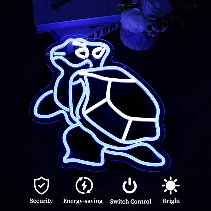 Turtle Neon Sign Led Neon Lights Neon Signs for Wall Decor Light Up Sign for Birthday Party Club Gift