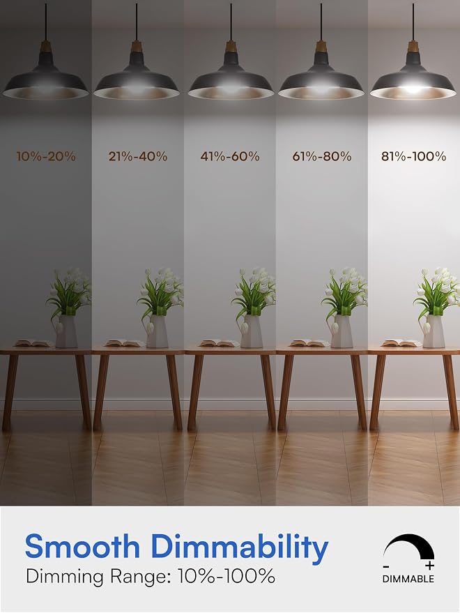 TJOY A19 Dimmable LED Light Bulbs, E26 Led Bulbs 60 Watt Eq, Daylight 5000K | 800 Lumens Standard Base, Energy Saving Lightbulbs, Efficient 9W, 120V, 15,000 Hour Lifetime, 6 Pack