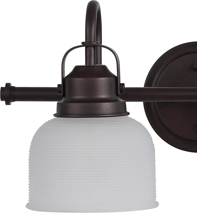 JONATHAN Y 5.75" Oil Rubbed Bronze Modern Bathroom Vanity Light, 3-Light LED Wall Sconce, Clear Glass Bell Shade for Mirror Hallway Kitchen, ETL Listed, LED Bulb Included (JYL7409C)