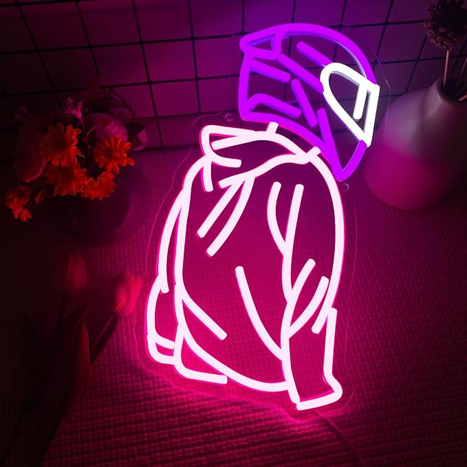Motorcyclist Neon Signs for Wall Decor,Dimmable Cool Motorcycle Helmet Neon Sign,Usb Powered Business Garage Neon Light for Man Cave Auto Repair Shop Birthday Gifts(8.6 * 14.9in)