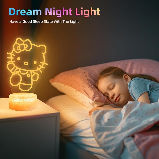 LOUHH Cat Night Light, 3D LED 16 Color Intelligent Remote Control Lamp for Children's Gifts Children's Room Decoration Holiday Gifts
