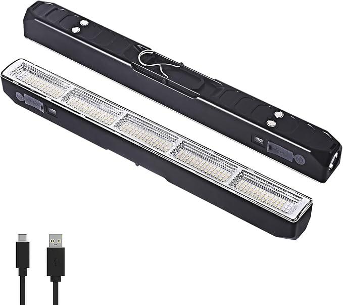 Magnetic Led Light Bar 8000mah 16.14in Super Bright,Reachageable Utility Work Light Tube Use for Car Hood,Truck,Mechanics Repairs,Tent(1 Pack)