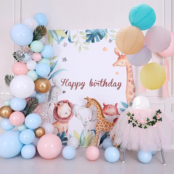 8 Inch Paper Lanterns Party Decorations Pastel Classroom Decor, Baby Shower Wedding Birthday Decor(Set of 5, Girl Collection)