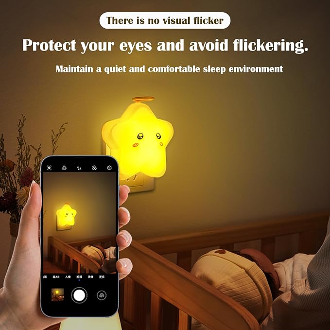 Night Lights Plug Into Wall [2 Pack],LED Dimmable Remote Control with Switch,3 Color Modes,10 Brightness Levels,Timer Function Decorative Nightlight for Bedroom Children Room Gift