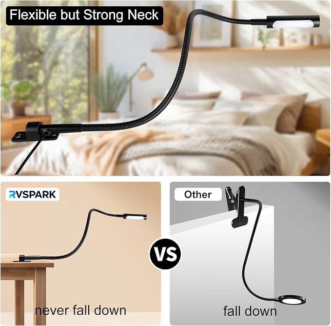 Wall Mounted LED Reading Light for Bed, 23 Inch Length, All Metal Bedside Headboard Lights with Head Switch,Flexible Minimalist Book Lamp for Bedroom, Dimmable & Night Light(1 Pack)