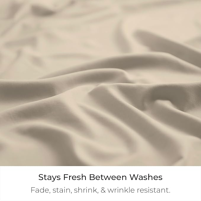 Mellanni Bed Skirt Twin Size - Tailored Drop Bed Skirting | 15-Inch Pleated Dust Ruffle - Hotel Luxury Bedding - Wrinkle, Fade, Stain Resistant - 1 Bedskirt (Twin, Beige)