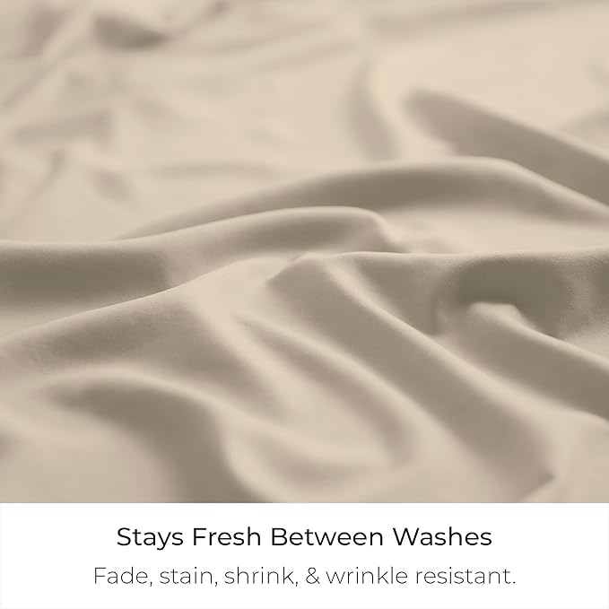 Mellanni Bed Skirt Twin XL Size - Tailored Drop Bed Skirting | 15-Inch Pleated Dust Ruffle - Hotel Luxury Bedding - Wrinkle, Fade, Stain Resistant - 1 Bedskirt (Twin XL, Beige)