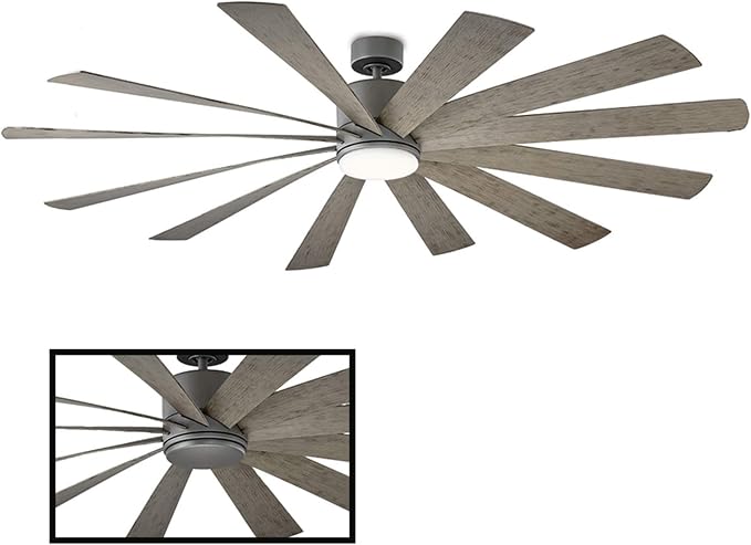 Modern Forms Fans FR-W1815-80L35GHWG Transitional 80``Ceiling Fan from Windflower collection in Bronze/Dark finish,