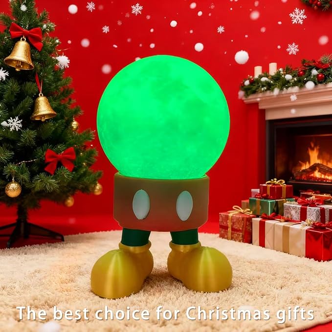 Magical Moon lamp - Enchanting Night Light for Kids & Soothing Moons Decor - Perfect Moon Light Gift with 3D Lunar Glow(Cartoon)