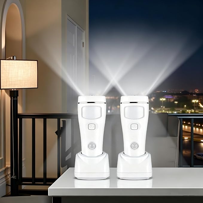 Multi-Function Motion Sensor Night Light, LED Emergency Lights for Home Power Failure, Rechargeable Plug in Flashlights for Household (2 Pack)