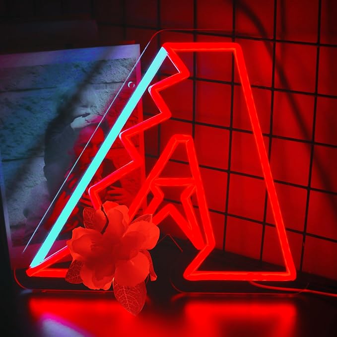 Balanar Team Logo Baseball Neon Sign For Wall Decor,Dimmable Neon Lights for Bedroom Man Cave Birthday Party, Dorms, Office Wall Art and Game Room decor10.6 * 12.2inch