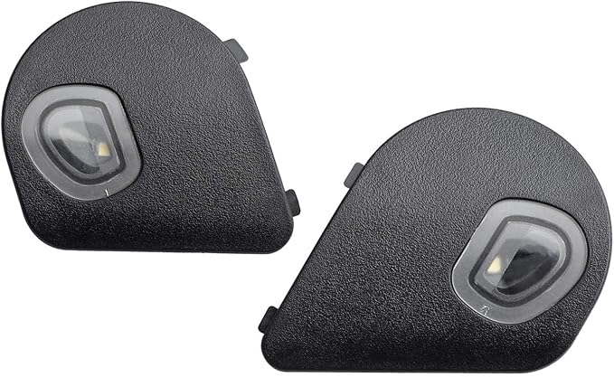 HERCOO LED Puddle Lights Left and Right Side Mirror White Lamps Smoked Lens Compatible with 2010-2018 Dodge Ram 1500 2500 3500, Pack of 2