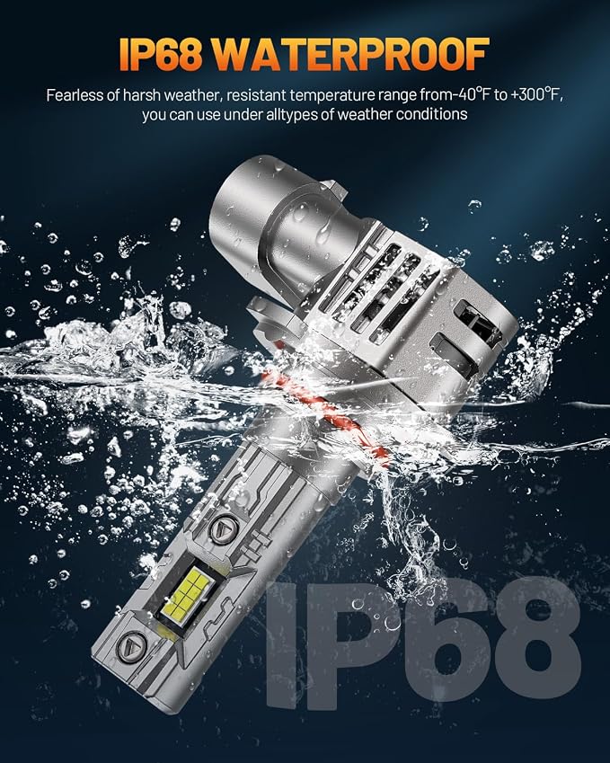 9005 Bulbs Fog Light, 60000LM 900% Brighter 6500K Cool White 1:1 Size with 18000RPM Cooling Fan 7-Year Lifespan, Pack of 2