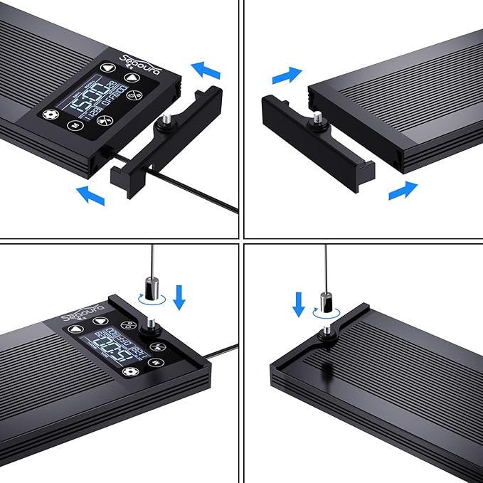 Aquarium Light Hanging Holder Kit for SR-628, 31.5 Inch Aquarium Light Steel Cable for Fish Tank