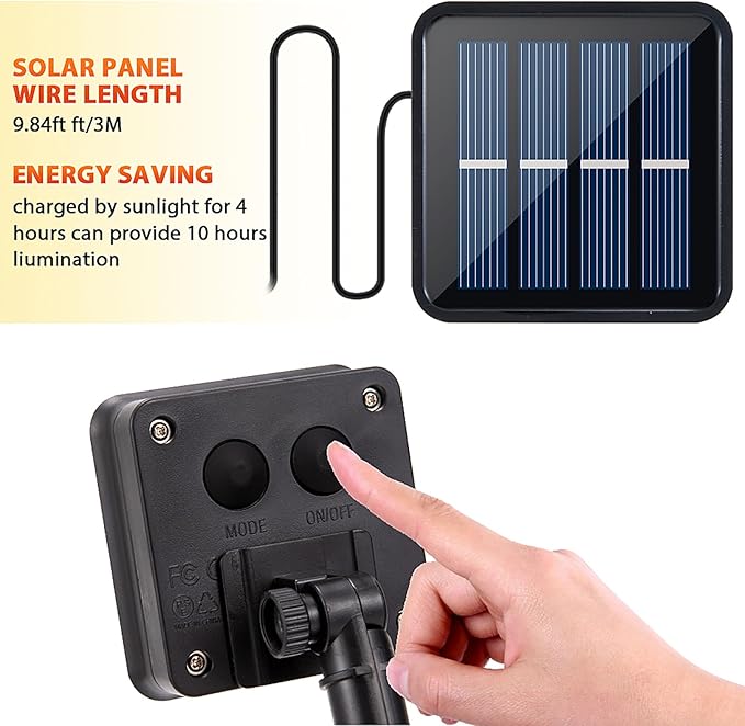 Solar LED Strip Lights Outdoor Solar Powered Rope Light Waterproof 10FT Cuttable Tape Lighting with 8 Modes for Fence, Outside, Stair, Step, Yard, Pool, Camping, Party, 1 Pack