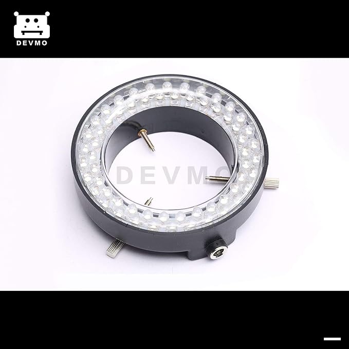 DEVMO 60-LED Adjustable Ring Light Illuminator Lamp for Stereo Zoom Microscope